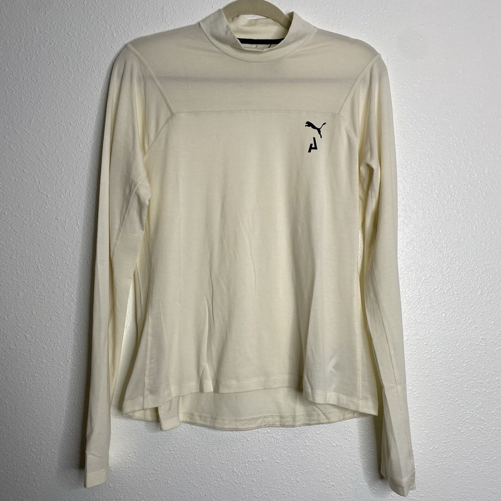 PUMA Women's SEASONS Long Sleeve Tee Alpine Snow Size‎ M